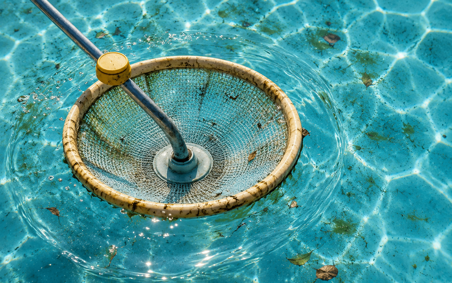 Pool cleaning — before